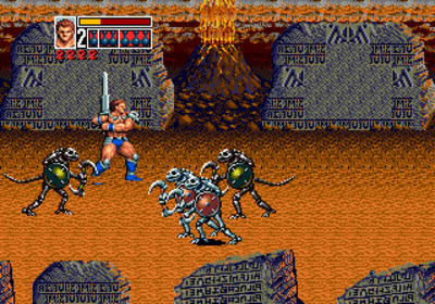 Golden Axe level design with enemies and environment